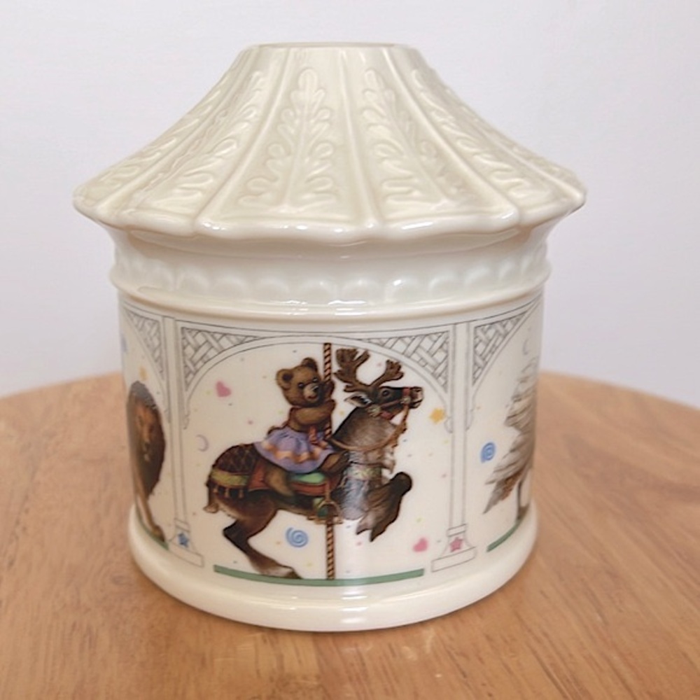 Lenox Ceramic Heirloom Collection Carousel Bank China Bears Like New No Box